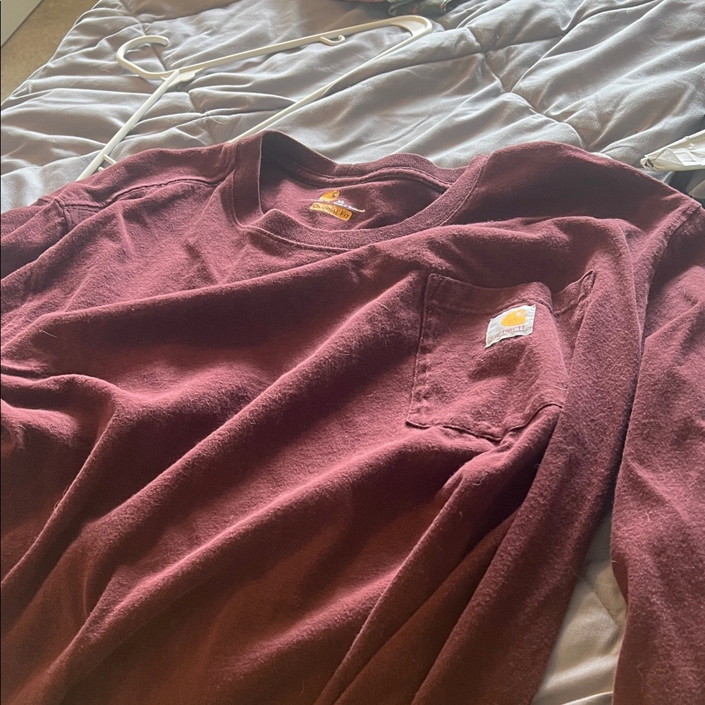 Carhartt Burgundy Pocket Tee